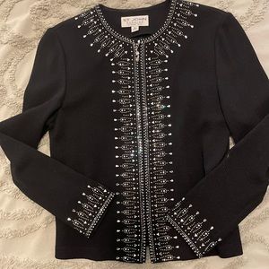 Womens embellished St. John Evening Cardigan size 8